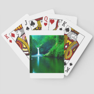 Baraja De Cartas Área silvestre Columbia de Eagle de la cascada