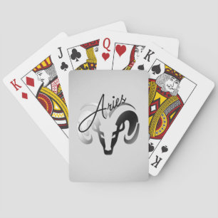 Baraja De Cartas Aries plateados Ram Zodiac