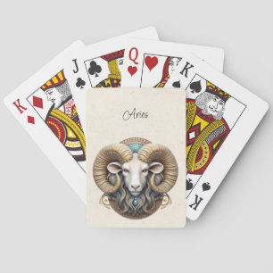 Baraja De Cartas Aries Ram Zodiac Minimalista