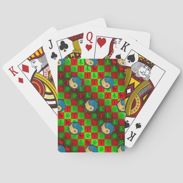 Baraja De Cartas Aries y Cabra de Agua (Reverso)