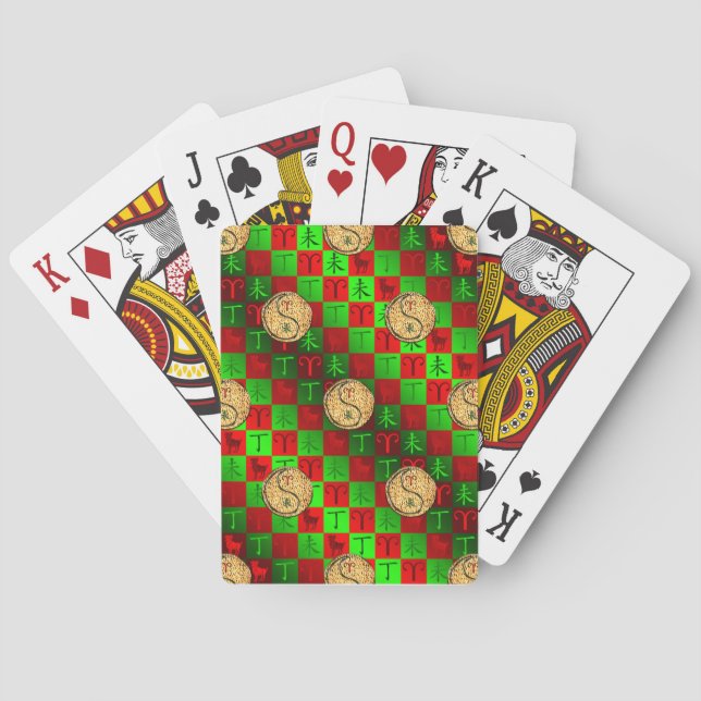 Baraja De Cartas Aries y Cabra de Fuego (Reverso)