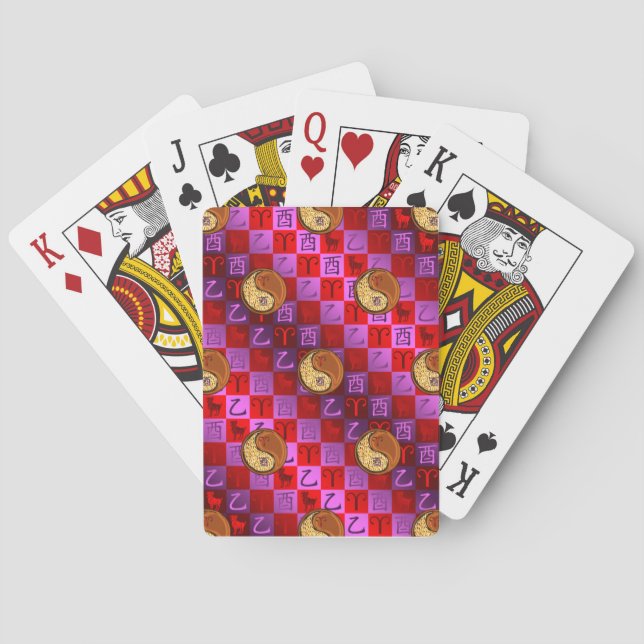 Baraja De Cartas Aries y Gallo de Madera (Reverso)