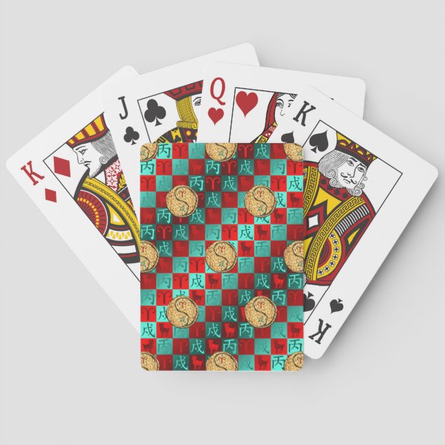 Baraja De Cartas Aries y Perro de Fuego (Reverso)