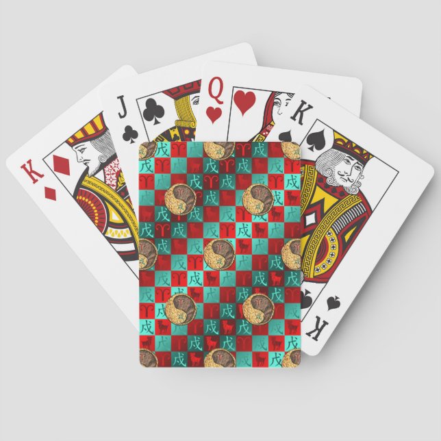 Baraja De Cartas Aries y Perro de Tierra (Reverso)