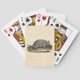 Baraja De Cartas Armadillos retros de la antigüedad del armadillo