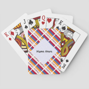 Baraja De Cartas Armenia and Armenian Flag Tiles with Your Name