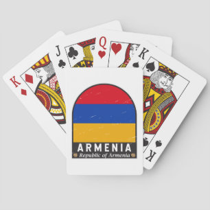 Baraja De Cartas Armenia Bandera Emblema de mal gusto cosecha