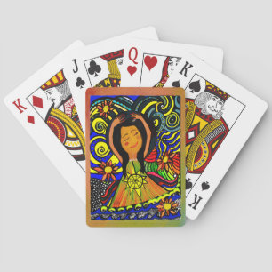 Baraja De Cartas Armonía Floral Vibrante: Una Danza Colorida de la