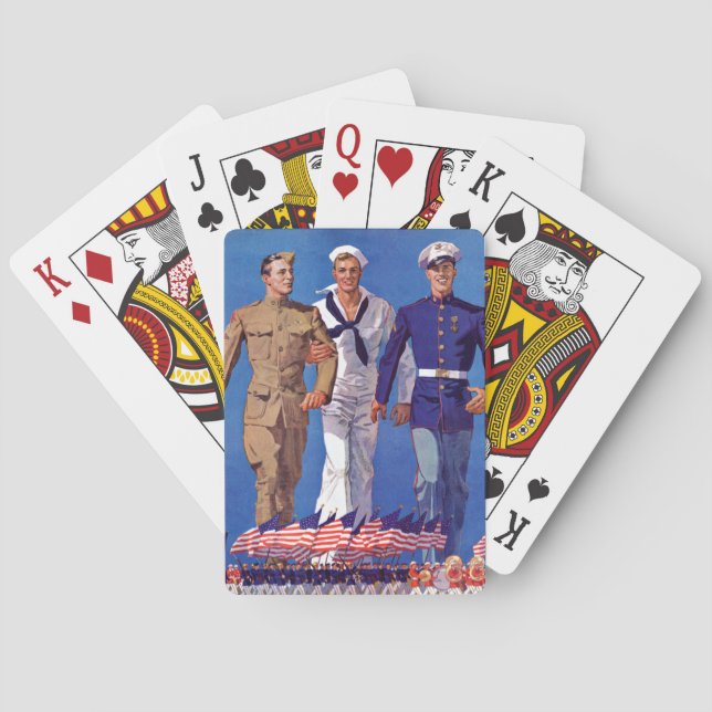 Baraja De Cartas Army, Navy & Marines (Reverso)
