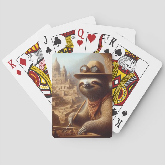 Baraja De Cartas Arqueólogo Sloth (Reverso)