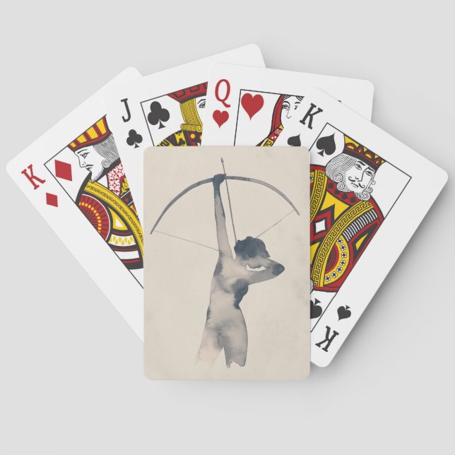 Baraja De Cartas Arquero acuarela (Reverso)