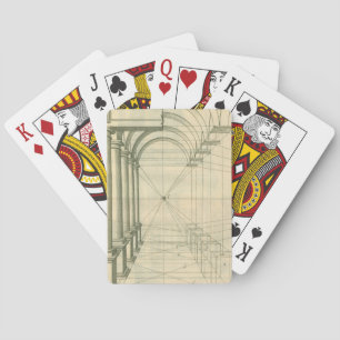 Baraja De Cartas Arquitectura de época, perspectiva de columnas de 