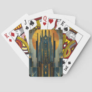 Baraja De Cartas Arquitectura Decográfica De Noche