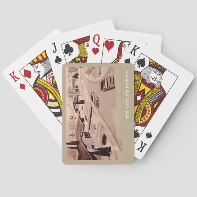 Baraja De Cartas Arquitectura moderna de medio siglo (Reverso)