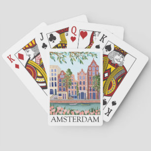 Baraja De Cartas Arquitectura Retro Vintage Amsterdam Países Bajos