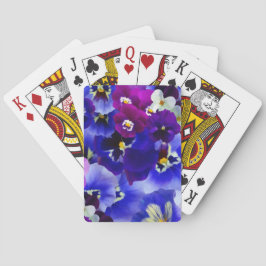 Baraja De Cartas Arreglo de las flores azules