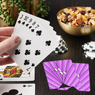 Baraja De Cartas Art Deco morado monogramado