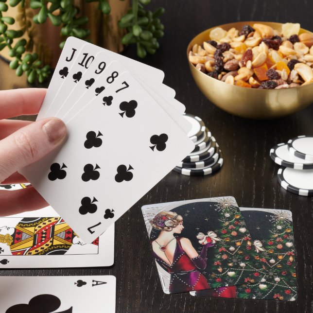 Baraja De Cartas art Deco retro vintage navidad (In Situ)
