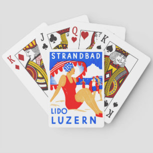 Baraja De Cartas Art Deco Strandbad Lido Luzern 1929