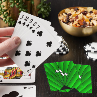 Baraja De Cartas Art Deco Verde Monogramado