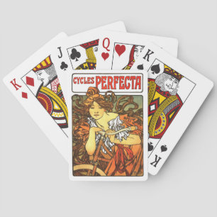Baraja De Cartas Art Nouveau Bicycle Mucha Art