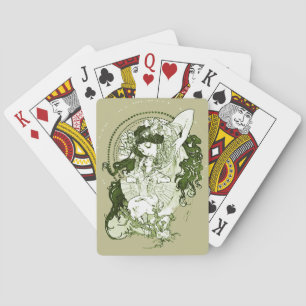 Baraja De Cartas Art Nouveau de los años 70 retro