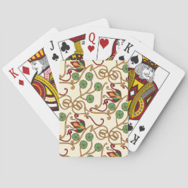 Baraja De Cartas Art Nouveau-inspired floral design