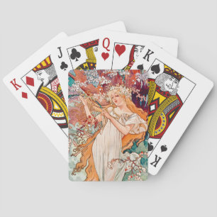 Baraja De Cartas Art Nouveau Primavera de Alphonse Mucha