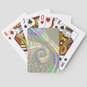 Baraja De Cartas Arte abstracto digital fractal en espiral colorido