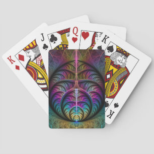 Baraja De Cartas Arte abstracto fractal colorido alucinante