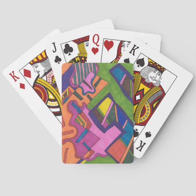 Baraja De Cartas Arte abstracto "geométrico" (Reverso)