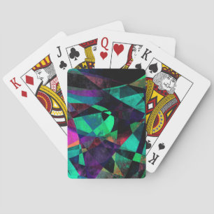 Baraja De Cartas Arte abstracto geométrico, colorido y grungy