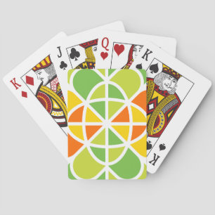 Baraja De Cartas Arte abstracto geométrico vibrante de ráfaga solar