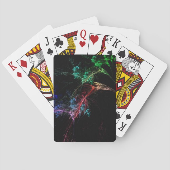 Baraja De Cartas Arte abstracto luces mágicas (Reverso)