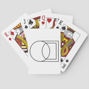 Baraja De Cartas Arte abstracto moderno de círculo y cuadrado