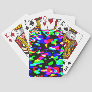Baraja De Cartas Arte abstracto psicodélico de neón con luz negra