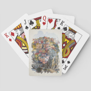 Baraja De Cartas Arte acuático de Cinque Terre