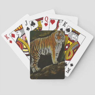 Baraja De Cartas Arte animal permanente del Safari del Tigre