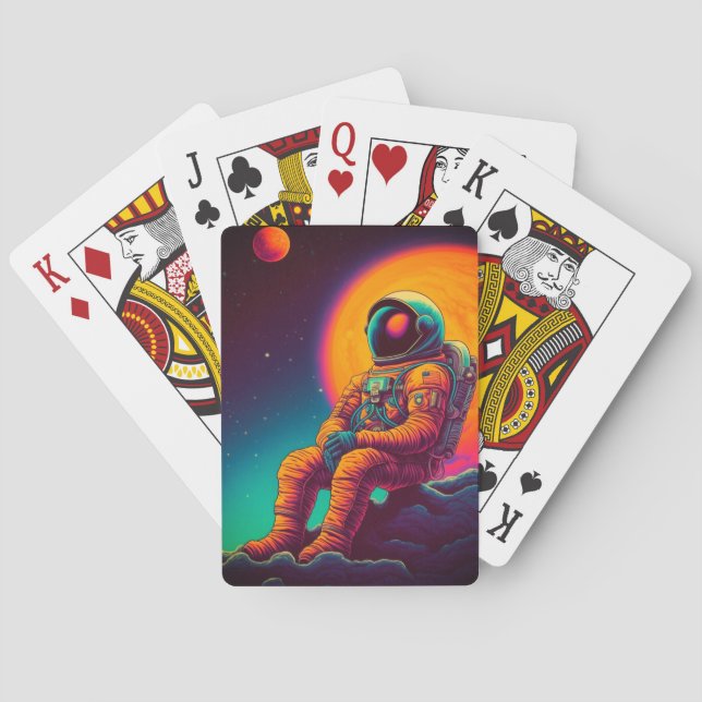 Baraja De Cartas Arte astronauta (Reverso)