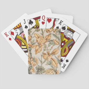 Baraja De Cartas Arte Botánico Vintage Salvia y Naranja Quemada