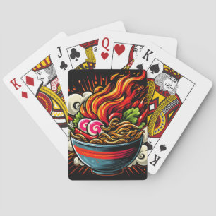 Baraja De Cartas Arte callejero de Ramen japonés picante