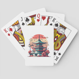 Baraja De Cartas Arte colorido del edificio de Japón