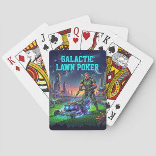 Baraja De Cartas Arte Cómic Retro de Astronauta de Ciencia Ficción