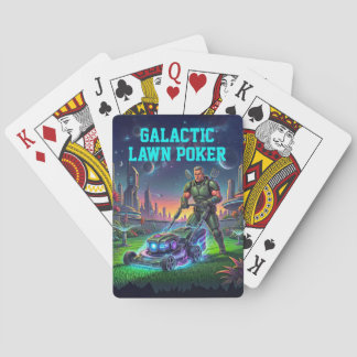Baraja De Cartas Arte Cómic Retro de Astronauta de Ciencia Ficción