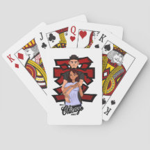 Arte de Anime Real Tarjetas de Poker al Estilo Chi