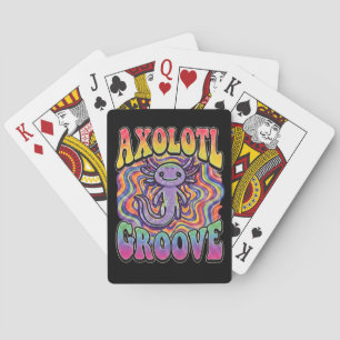 Baraja De Cartas Arte de arcoíris retro de los 70 hippie groovy lin