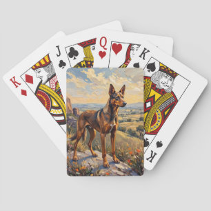 Baraja De Cartas Arte de Australian Kelpie Sunset Hills