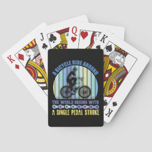 Baraja De Cartas Arte De Ciclismo En Bicicleta Alrededor