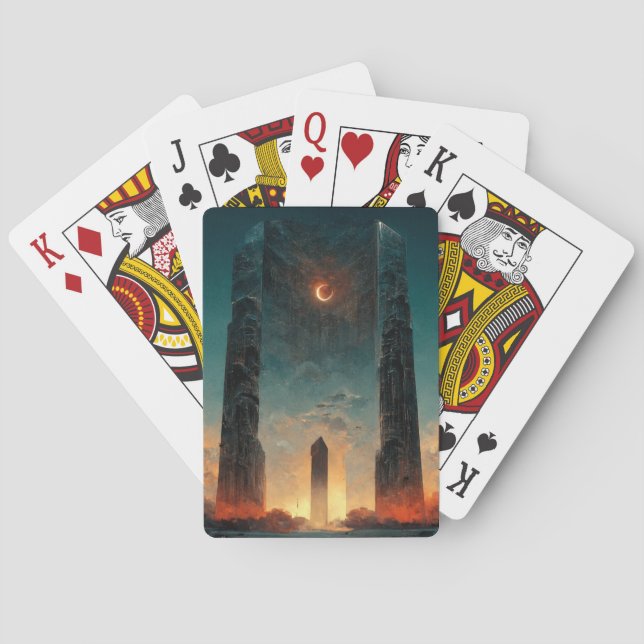 Baraja De Cartas Arte de ciencia ficción de Black Gate (Reverso)