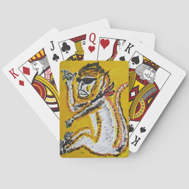 Baraja De Cartas Arte de circo de mono (Reverso)